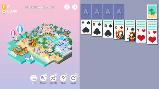 サクッとソリティアシティ screenshot