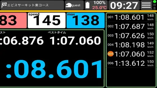 サーキット ラップタイマー＆アナライザー M-Lap screenshot