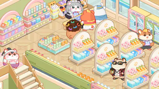 ハムハム商店街: かわいい放置タイクーンゲーム screenshot