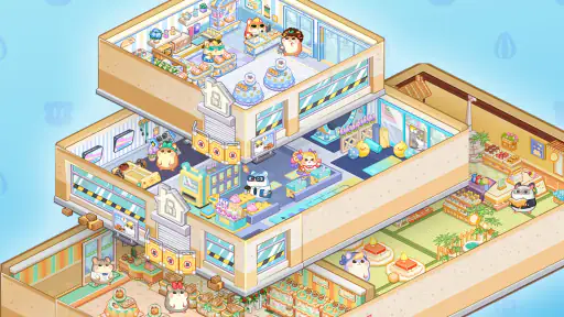 ハムハム商店街: かわいい放置タイクーンゲーム screenshot
