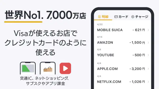 バンドルカード:Visaカードに後払いチャージ！Visa対応 screenshot