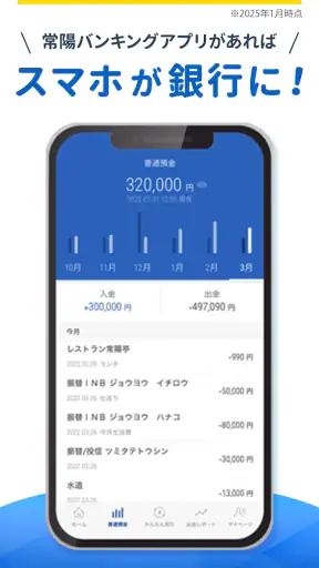 常陽バンキングアプリ screenshot