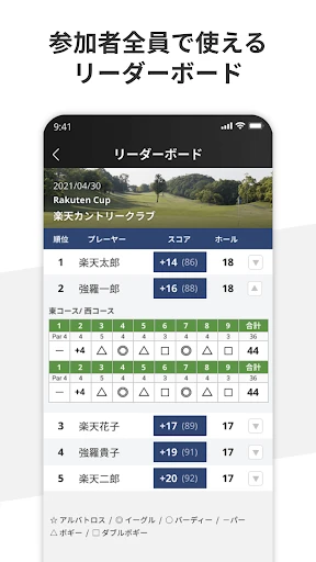楽天ゴルフスコア管理 GPS距離・高低差の計測・スイング解析 screenshot