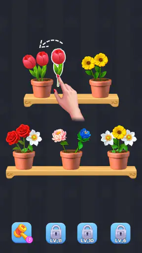 花マッチ - Blossom Sort · 3 マッチパズル screenshot