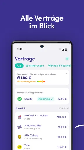 Finanzguru - Konten & Verträge screenshot