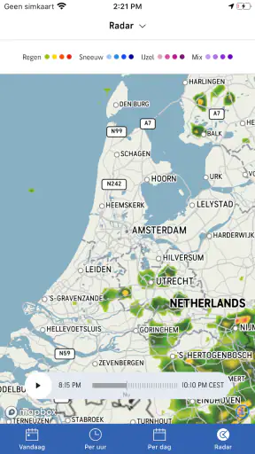 AccuWeather weerbericht screenshot
