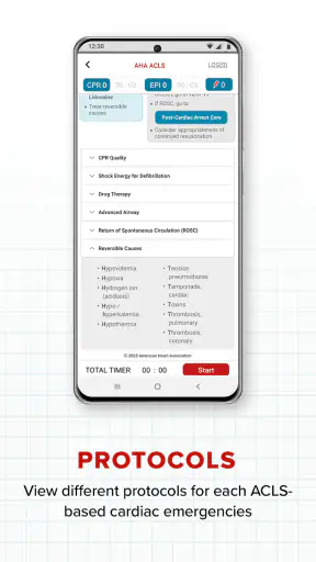 AHA ACLS screenshot