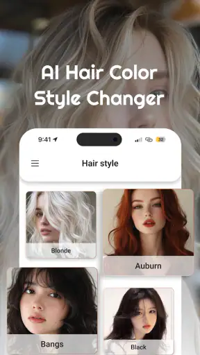 AI Hair Color Style Art Change screenshot