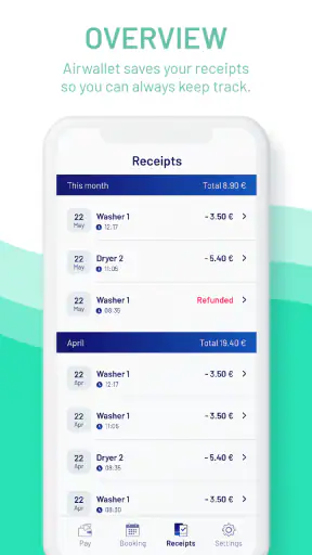 Airwallet screenshot