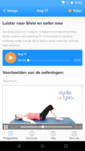 AudioFysio Lage Rugpijn App screenshot