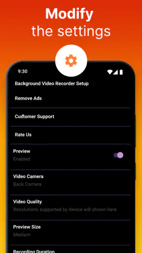 Auto Background Video Recorder screenshot