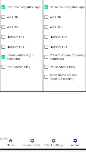 Auto Navigation Start Close screenshot