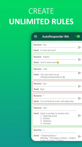 AutoResponder voor WA screenshot