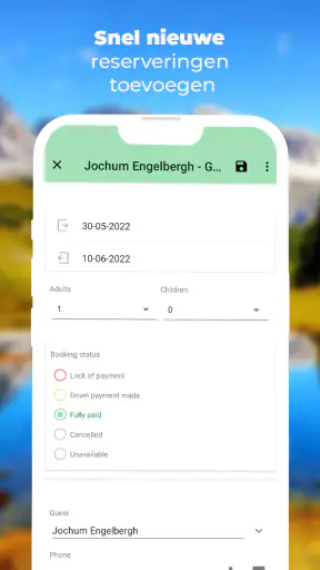 BedBooking: boekingskalender screenshot