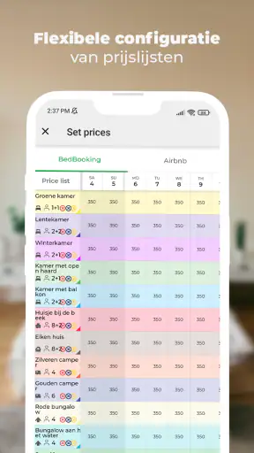 BedBooking: boekingskalender screenshot