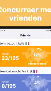 been: gemarkeerde landen screenshot