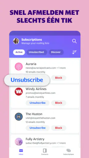 Blijf op orde met Yahoo Mail screenshot