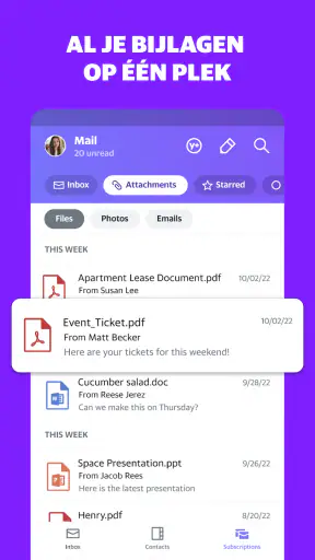 Blijf op orde met Yahoo Mail screenshot
