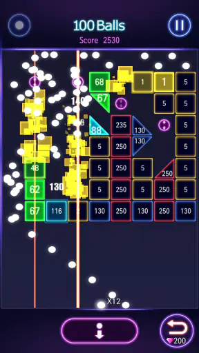 Bricks Breaker Hit - Glow Ball screenshot