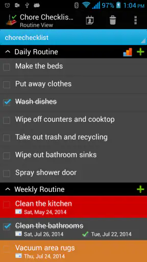 Chore Checklist screenshot