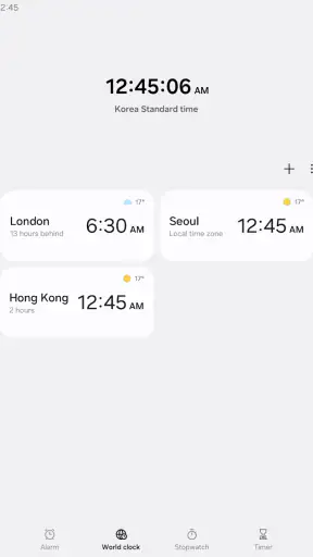 Clock screenshot