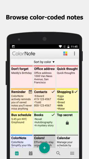 ColorNote notities notitieblok screenshot