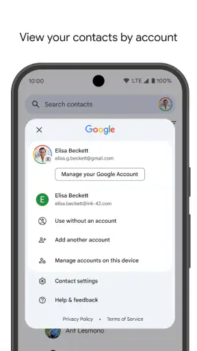 Contacten screenshot