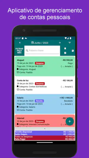 Controle Financeiro Pessoal screenshot