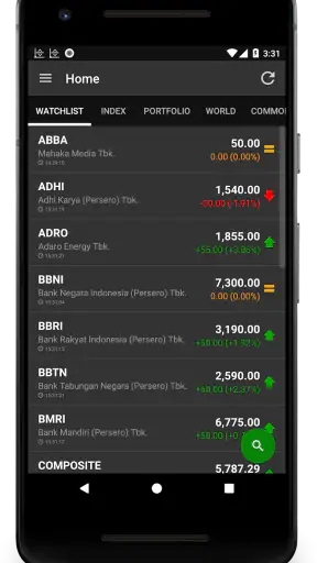 Data Saham Indonesia screenshot