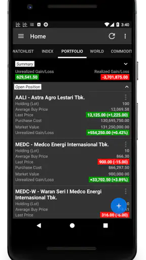 Data Saham Indonesia screenshot