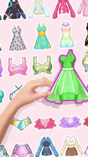 DIY-Sticker pop-aankleed spel screenshot
