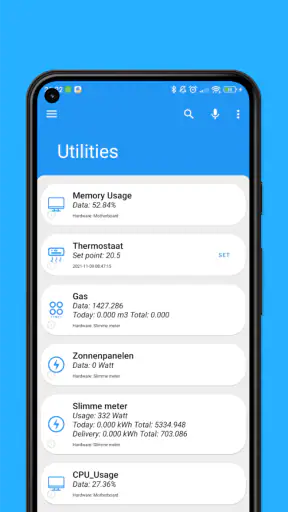 Domoticz screenshot