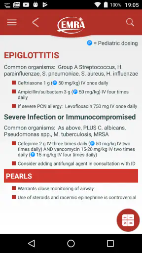 EMRA Antibiotic Guide screenshot