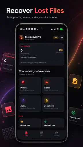 FileRecover: Restore & QR screenshot