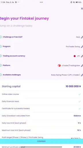 Fintokei screenshot
