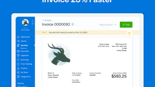 FreshBooks Invoicing App screenshot