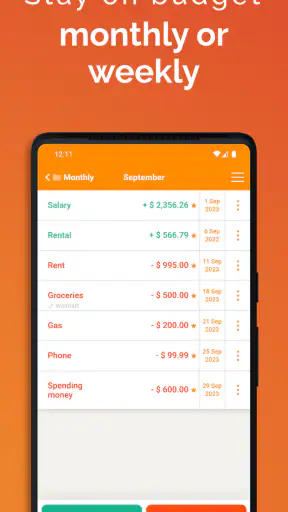 Fudget: Monthly Budget Planner screenshot