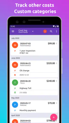 Fuelio: brandstof en kosten screenshot