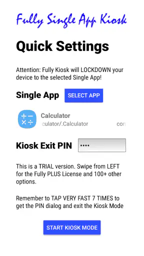 Fully Single App Kiosk screenshot