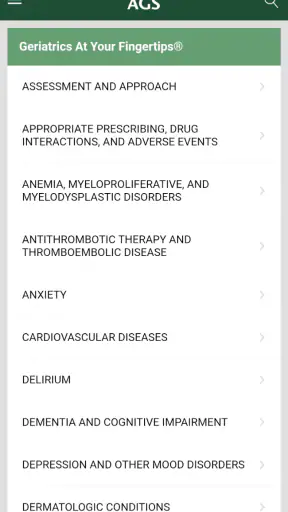 Geriatrics At Your Fingertips screenshot