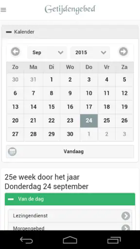 Getijdengebed screenshot