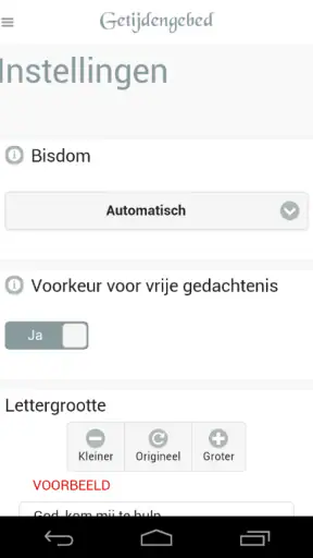 Getijdengebed screenshot