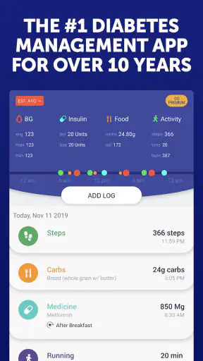 Glucose Buddy Diabetes Tracker screenshot