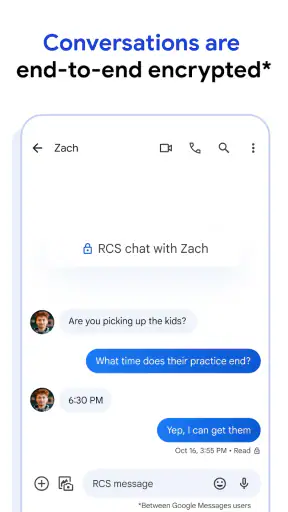 Google Berichten screenshot