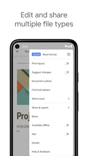 Google Documenten screenshot