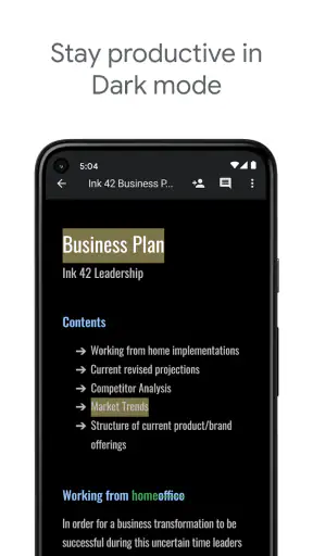 Google Documenten screenshot