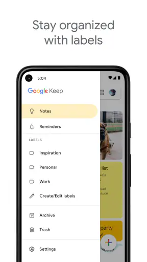 Google Keep screenshot