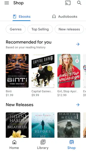 Google Play Boeken screenshot