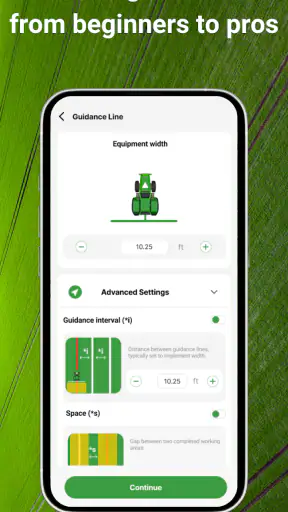 GPS-navigatie voor tractoren screenshot