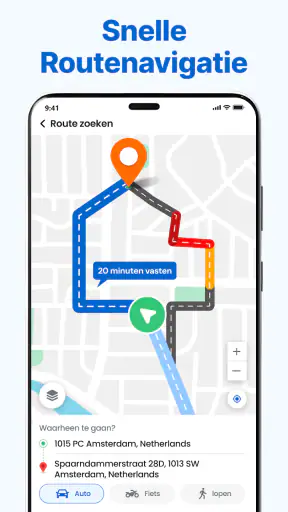 GPS-satelliet kaart navigatie screenshot